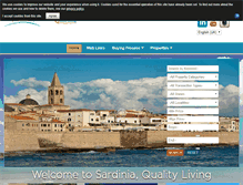 Tablet Screenshot of liveinsardinia.com